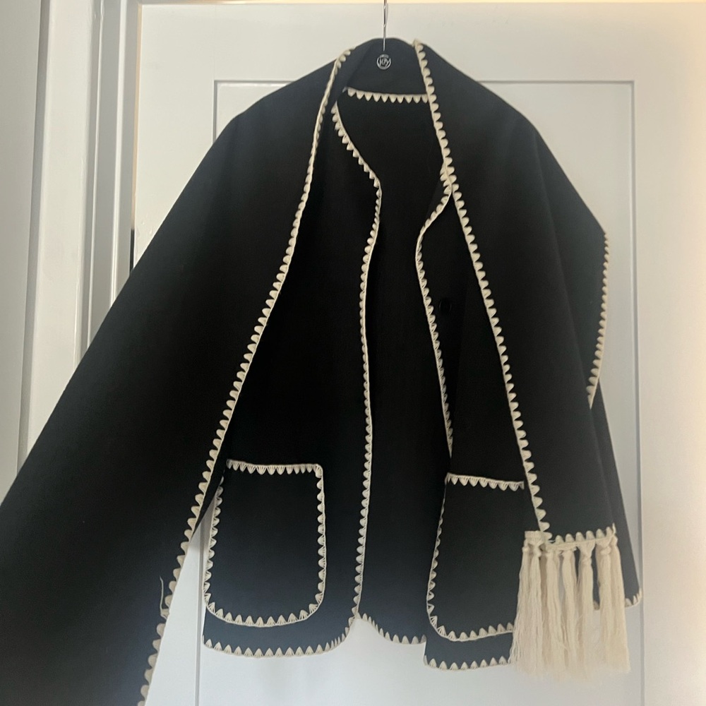 Black Wool Jacket - image 4